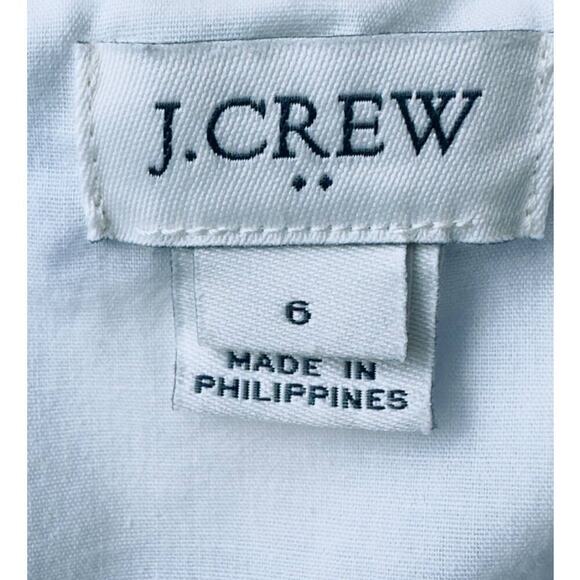 J. Crew Factory Blue White Check Print Sleeveless Dress Women's Size 6 - Picture 4 of 6